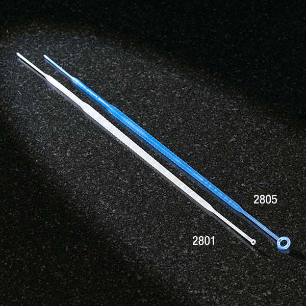 Globe Scientific Inoculation Loop, Flexible, 10uL with Needle, STERILE, Blue, 20/Peel Pack, 50 Packs/Unit Image